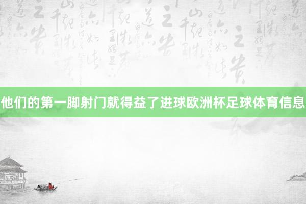 他们的第一脚射门就得益了进球欧洲杯足球体育信息