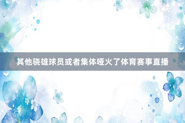 其他骁雄球员或者集体哑火了体育赛事直播