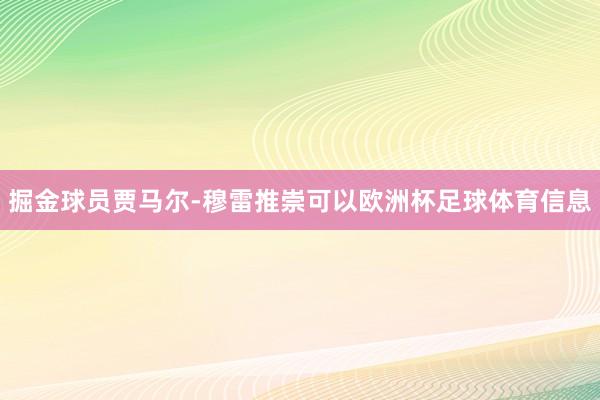 掘金球员贾马尔-穆雷推崇可以欧洲杯足球体育信息