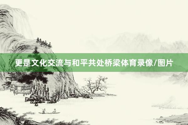 更是文化交流与和平共处桥梁体育录像/图片