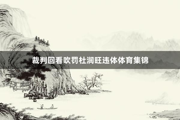 裁判回看吹罚杜润旺违体体育集锦