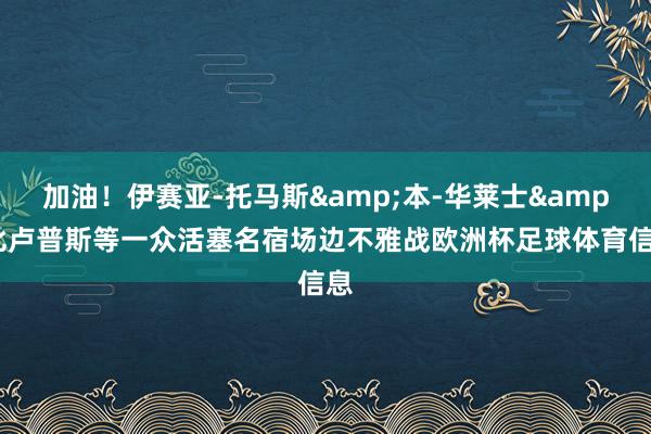 加油！伊赛亚-托马斯&本-华莱士&比卢普斯等一众活塞名宿场边不雅战欧洲杯足球体育信息