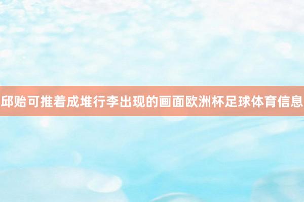 邱贻可推着成堆行李出现的画面欧洲杯足球体育信息