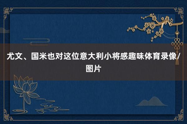 尤文、国米也对这位意大利小将感趣味体育录像/图片
