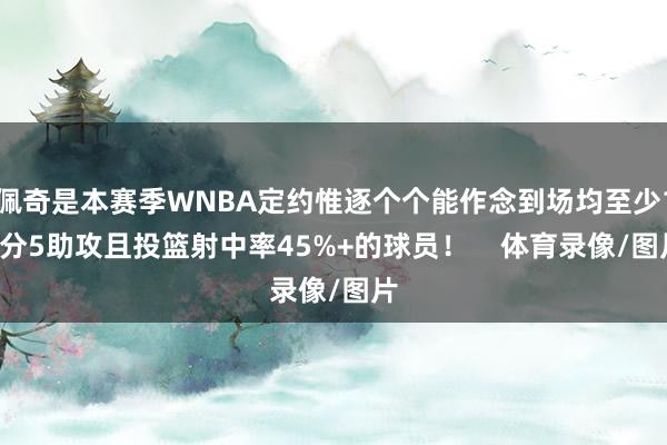 佩奇是本赛季WNBA定约惟逐个个能作念到场均至少15分5助攻且投篮射中率45%+的球员！    体育录像/图片