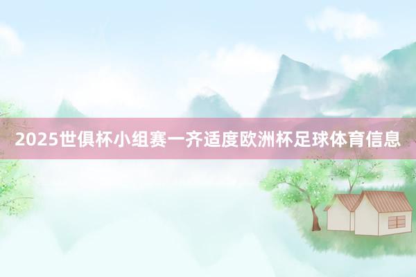 2025世俱杯小组赛一齐适度欧洲杯足球体育信息