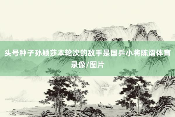 头号种子孙颖莎本轮次的敌手是国乒小将陈熠体育录像/图片