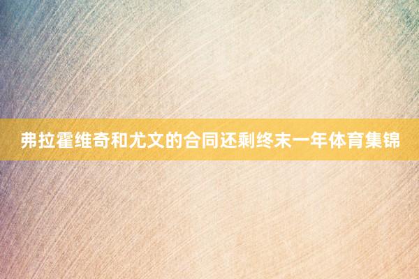 弗拉霍维奇和尤文的合同还剩终末一年体育集锦
