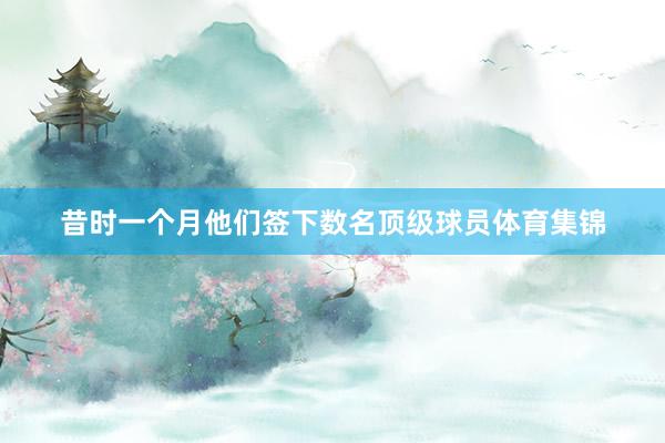 昔时一个月他们签下数名顶级球员体育集锦