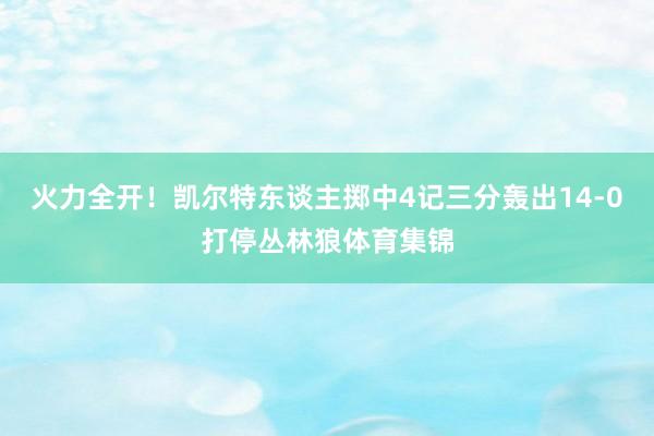 火力全开！凯尔特东谈主掷中4记三分轰出14-0打停丛林狼体育集锦
