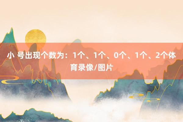 小 号出现个数为：1个、1个、0个、1个、2个体育录像/图片