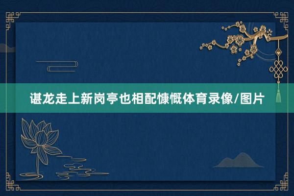 谌龙走上新岗亭也相配慷慨体育录像/图片