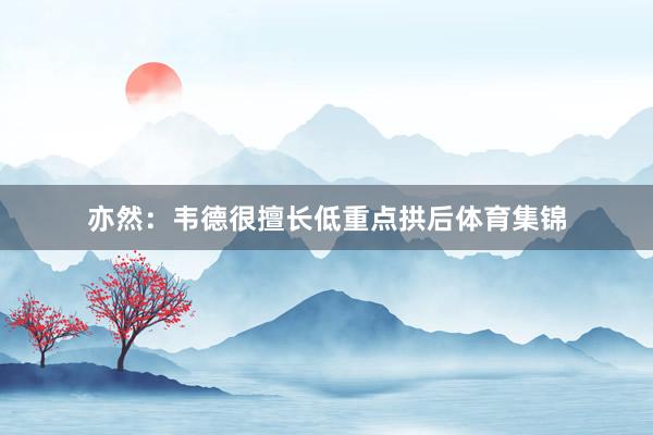亦然：韦德很擅长低重点拱后体育集锦