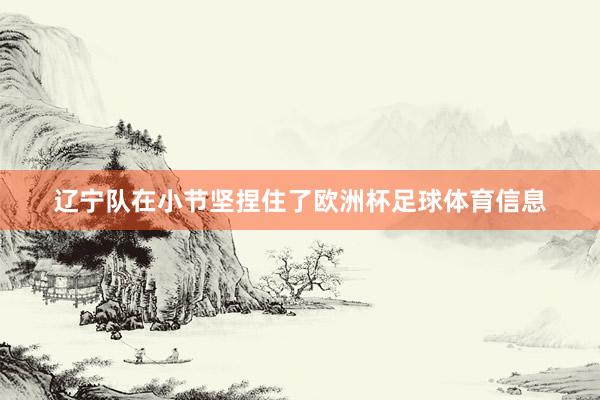 辽宁队在小节坚捏住了欧洲杯足球体育信息