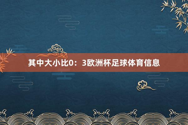 其中大小比0：3欧洲杯足球体育信息