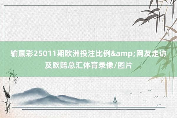 输赢彩25011期欧洲投注比例&网友走访及欧赔总汇体育录像/图片