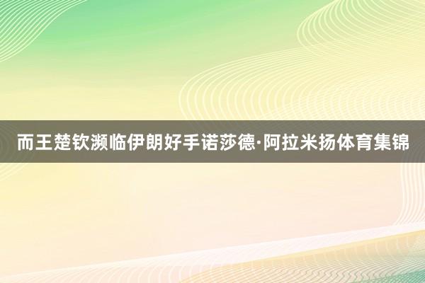 而王楚钦濒临伊朗好手诺莎德·阿拉米扬体育集锦