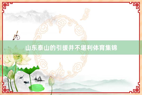 山东泰山的引援并不堪利体育集锦
