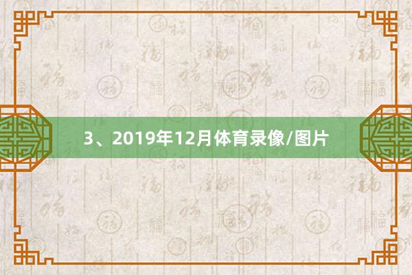 3、2019年12月体育录像/图片